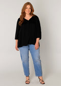 Base level curvy Blouse 7000090 black 1000