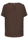 Only Carmakoma Blouse 15218353 237375127-Coffee Bean/CRAZY SQUARES