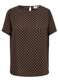 Only Carmakoma Bluse 15218353 237375127-Coffee Bean/CRAZY SQUARES
