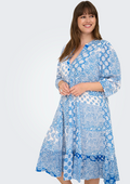 Only Carmakoma Jurk 15344321 219550003-Princess Blue/MIX GRAPHIC