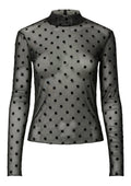 Pieces Curve Blouse 17163400 179276002-Black/Black Dots
