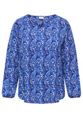 Only Carmakoma Blouse 15354110 206952021-Blueprint/DREAMY LEAVES