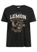 Only Carmakoma Blouse 15299503 177911013-Black/Fruity lemon