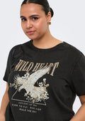 Only Carmakoma Bluse 15299503 177911019-Schwarz/Wild heart eagle