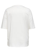 Only Carmakoma LM T-Shirt 15354558 177922010-Cloud Dancer/Tropical