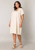Base level curvy Jurk 7000096 10002 beige