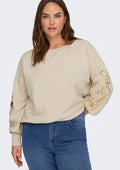 Only Carmakoma Trui 15365294 177935003-Oatmeal/BOHO FOIL
