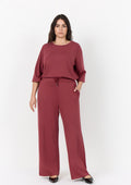 wasabiconcept Broek W20544 4985 OXBLOOD RED