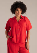 Yest Curve Blouse A006291 6005 hot red