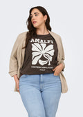 Only Carmakoma LM T-Shirt 15375562 286415001-Chocolate Martini/Cloud Dancer Amal