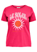 Only Carmakoma LM T-Shirt 15273174 178879013-Raspberry/LE SOLEIL
