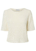 Pieces Curve Blouse 17170484 196342002-Cloud Dancer/White sequins