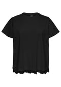 Vero Moda Curve LM T-Shirt 10355057 177868001-Black/Lace DTM