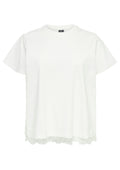 Vero Moda Curve LM T-Shirt 10355057 175598001-Snow White/Lace DTM