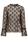 Pieces Curve Blouse 17164506 302664-Hot Fudge