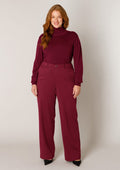 Base level curvy Broek 7000129 Wine Red