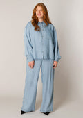 Base level curvy Top 7000136 Light Blue