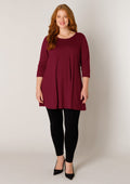 Base level curvy Top 7000029 Wine Red