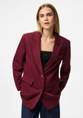 Pieces Curve Blazer 17162061 188938-Tawny Port