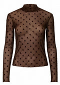 Pieces Curve Blouse 17163400 302664002-Hot Fudge/Black Dots