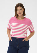 Kaffe curve Trui 10582914 Pink Half Stripe