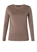 Base level curvy LM T-Shirt 7000024 9043 Dark Taupe