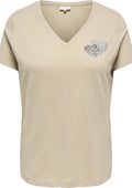 Only Carmakoma LM T-Shirt 15372129 183019002-Humus/Hearts