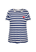 Only Carmakoma LM T-Shirt 15381346 228355002-Navy Peony/CD. Detail Emb. heart Po