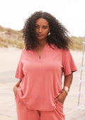 Yest Curve Blouse A006188 9056 dark terra