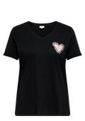 Only Carmakoma LM T-Shirt 15365288 177911001-Black/Heart