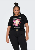 Only Carmakoma LM T-Shirt 15349408 177911005-Black/Tropical flower