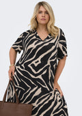 Only Carmakoma Jurk 15295477 183019016-Humus/NEW ZEBRA
