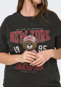 Only Carmakoma LM T-Shirt 15355554 177911009-Black/Teddy newyork 1995