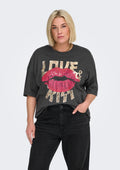 Only Carmakoma LM T-Shirt 15354558 177915009-Phantom/Lips
