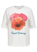 Only Carmakoma LM T-Shirt 15354558 177922010-Cloud Dancer/Tropical
