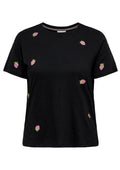 Only Carmakoma LM T-Shirt 15367767 177911004-Black/Strawberry