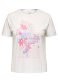 Only Carmakoma LM T-Shirt 15368821 177922002-Cloud Dancer/FLOWER