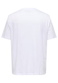 Only Carmakoma LM T-Shirt 15372122 190858001-Bright White/Big front flowie