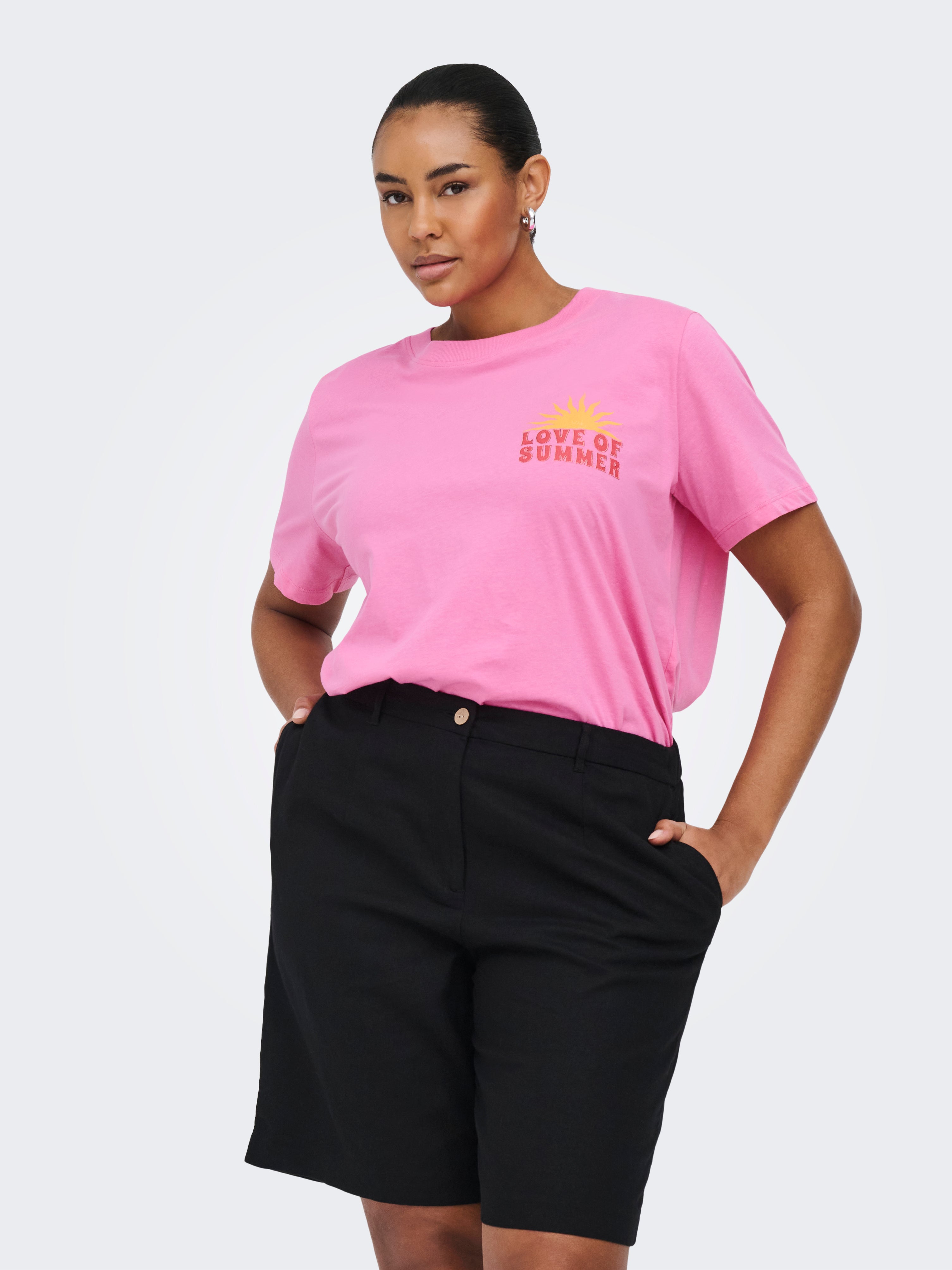 Only Carmakoma LM T-Shirt 15372122 284876002-Wild Orchid/Summer of