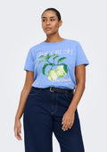 Only Carmakoma LM T-Shirt 15374842 177937001-Ultramarine/Lime crush club