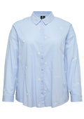 Vero Moda Curve Blouse 10341787 249737002-Brunnera Blue/Emb hibiscus snow whi