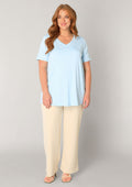 Base level curvy T-Shirt 7000018 2030 light blue
