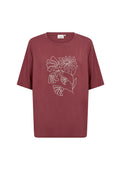wasabiconcept T-Shirt W20645 4985 OXBLOOD RED