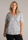 Yest Curve Blouse A006128 1099 black multi colour