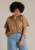 Yest Curve Blouse A006291 9140 summer taupe