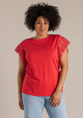 Yest Curve Blouse A006342 6005 hot red