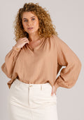 Yest Curve Blouse A006158 9045 baked clay
