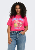 Only Carmakoma LM T-Shirt 15375564 178879002-Raspberry/Granada