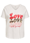 Only Carmakoma LM T-Shirt 15379460 177922003-Cloud Dancer/New love