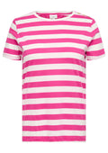 Only Carmakoma LM T-Shirt 15368792 177922002-Cloud Dancer/PINK YARROW